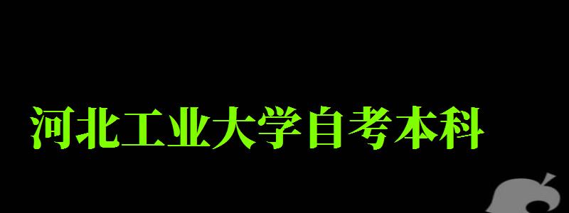 河北工业大学自考本科（河北工业大学自考本科有哪些专业）